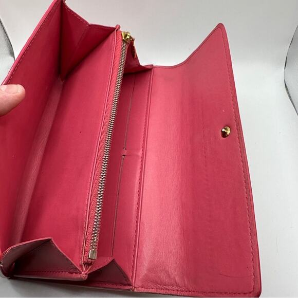Louis Vuitton Monogram Vernis Porte Feuille Sarah Long Bifold Wallet Red 7.5 x 4 - Picture 13 of 14